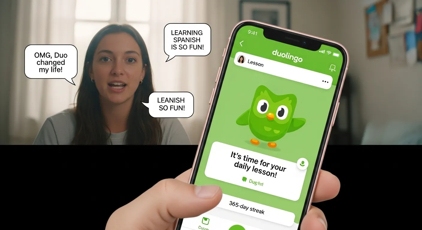 Duolingo UGC Ad Example