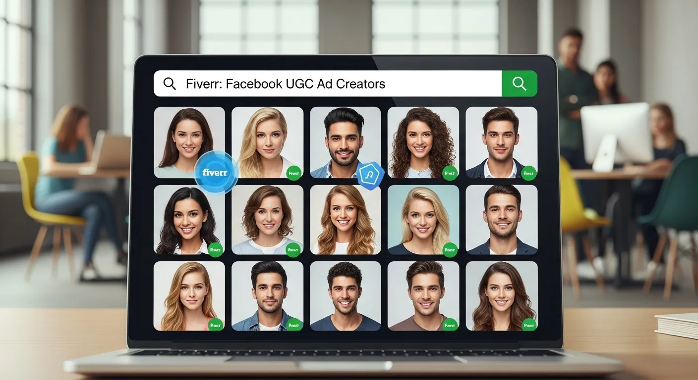 Find Facebook UGC ad creators on Fiverr