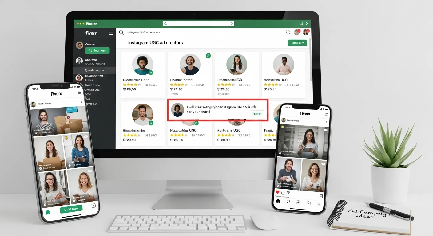 Find Instagram UGC ad creators on Fiverr