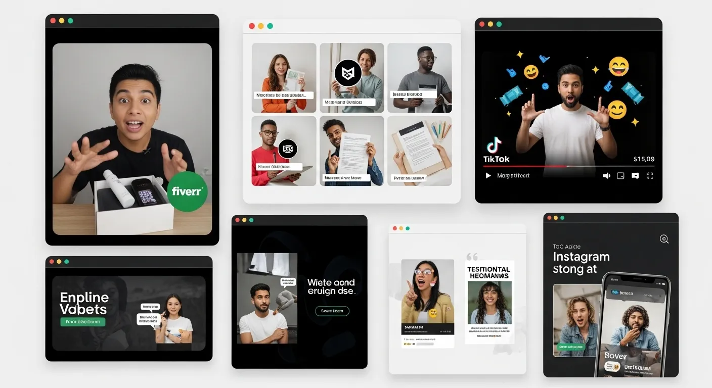 Find UGC ad examples on Fiverr